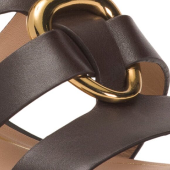 COLE HAAN Leather Lyanna Ankle Strap Heeled Sandals - Picture 2 of 5